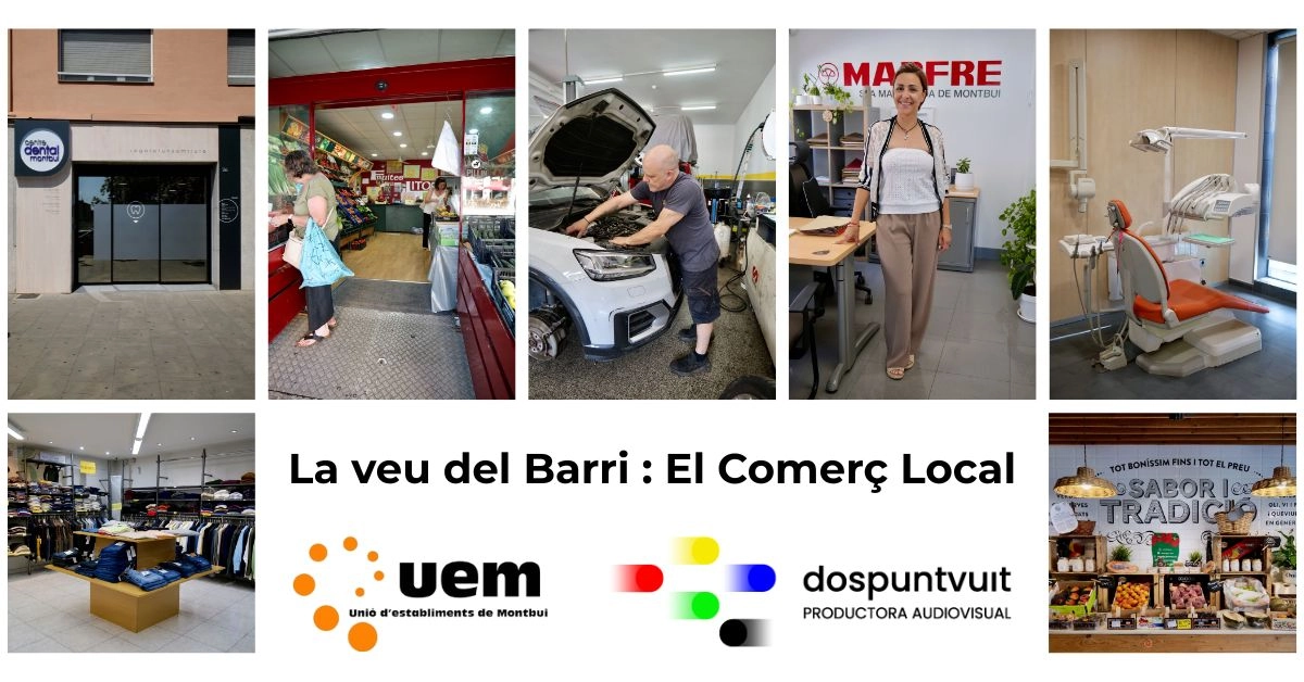 Projecte de creació de contingut per a xarxes socials dels comerços de Montbui realitzat per Dospuntvuit